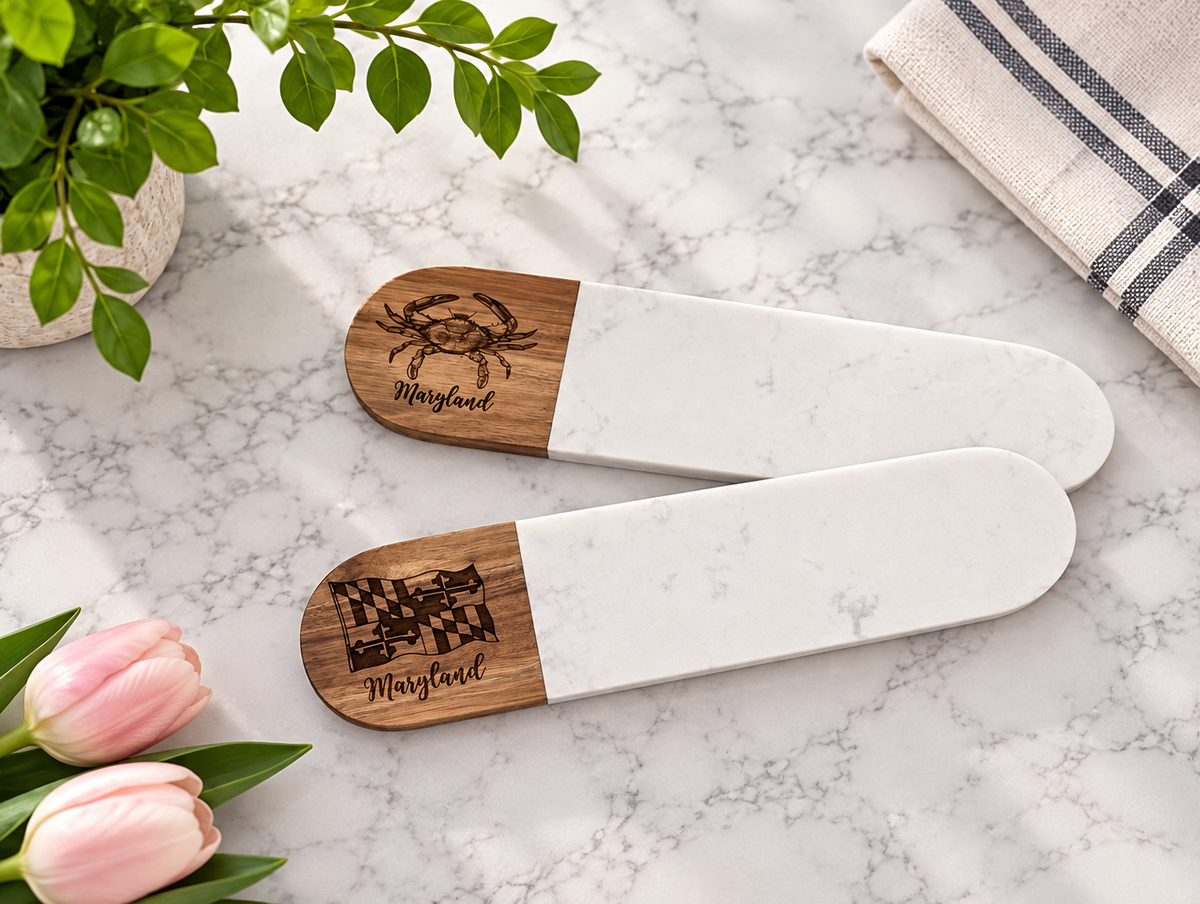 Maryland Themed Oval Serving Boards