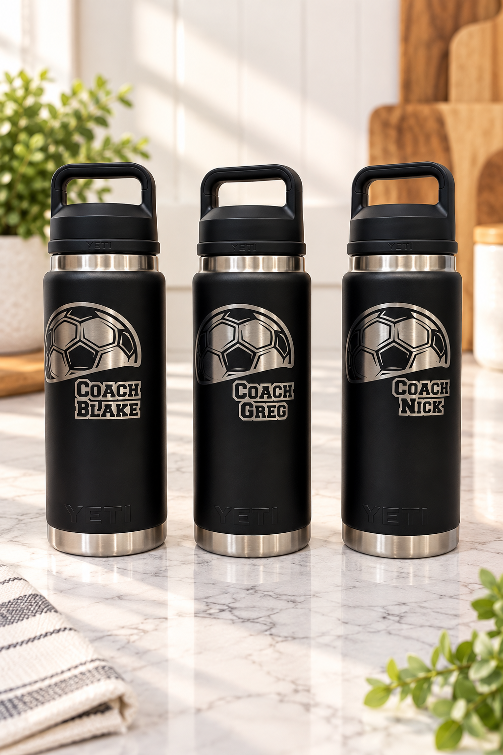 Personalized Soccer Tumbler- Customer Provided Tumbler