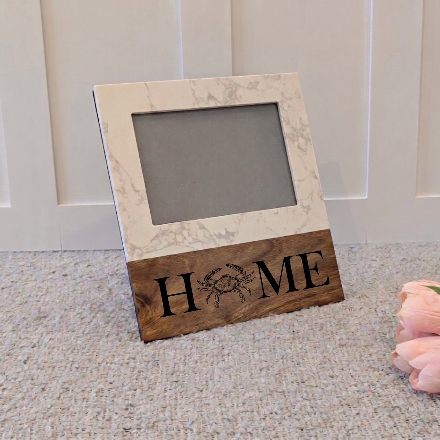 Maryland Themed Marble Picture Frame Stand 5x7