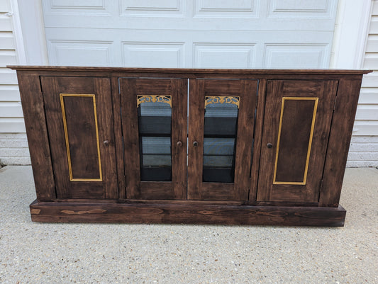 Buffet Console with Laser Cut Geometric Pattern