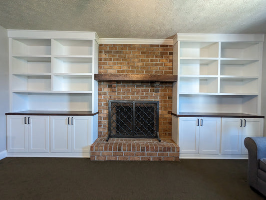 Fireplace Surround with Custom Cabintry and Mantle, Odenton, MD