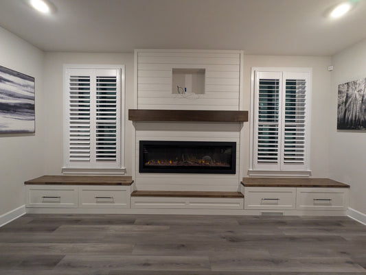 Window Banquettes and LED Fireplace in Gambrills, MD