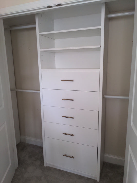 Custom Closet Tower with Drawers & Shelving in Odenton, MD
