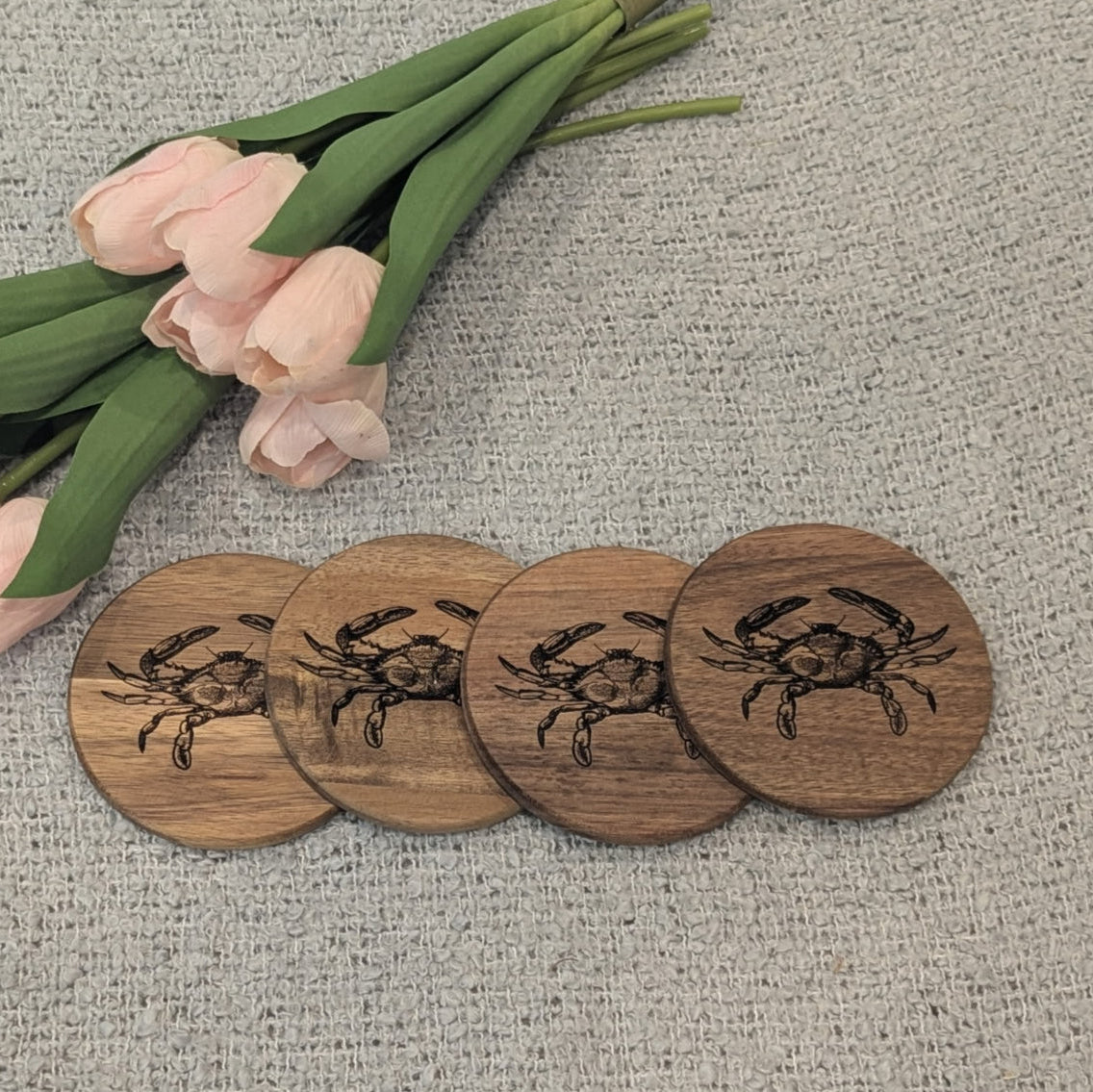 Personalized Wooden Coasters image 1