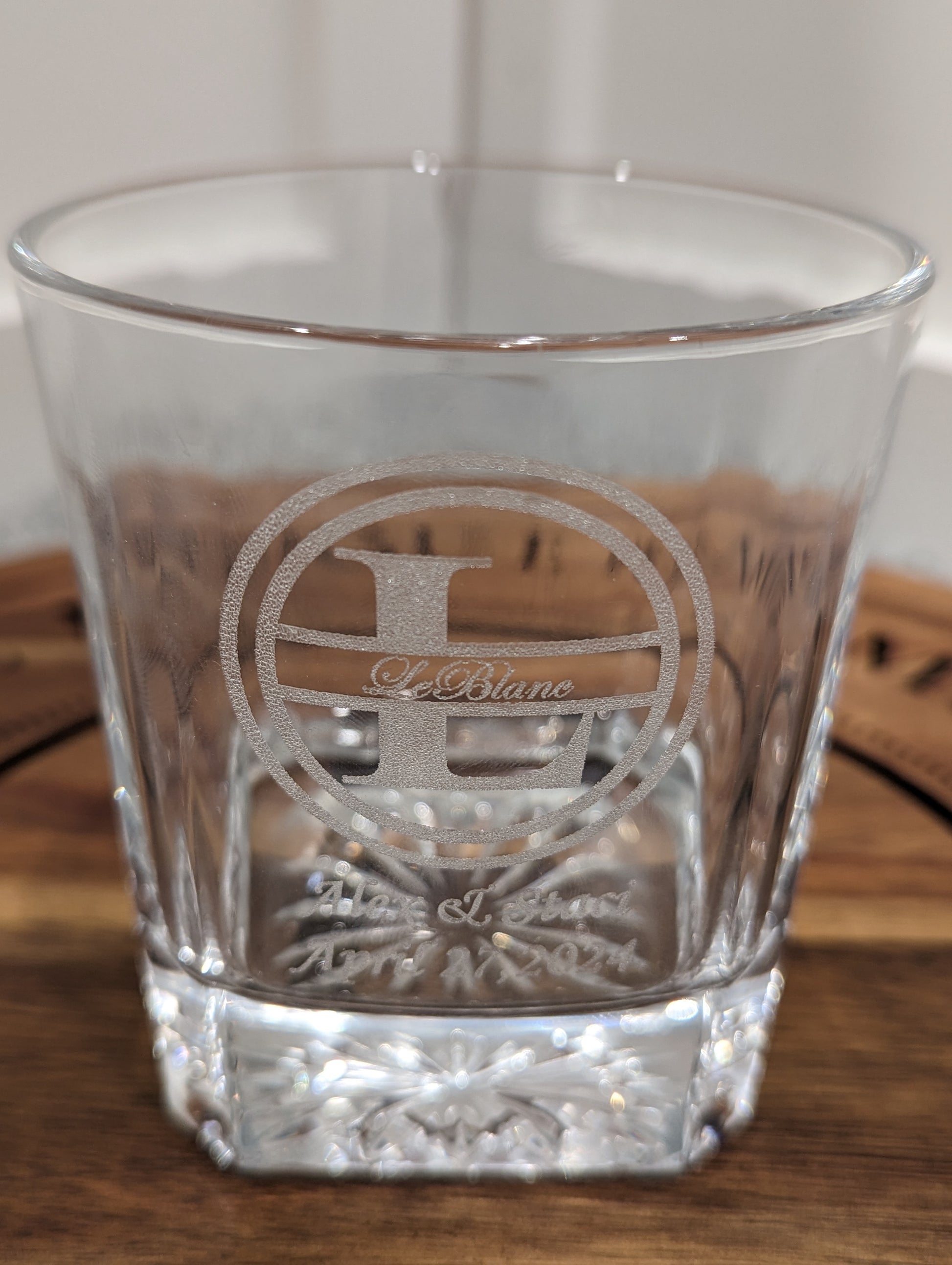Engraved Whiskey Glass image 1