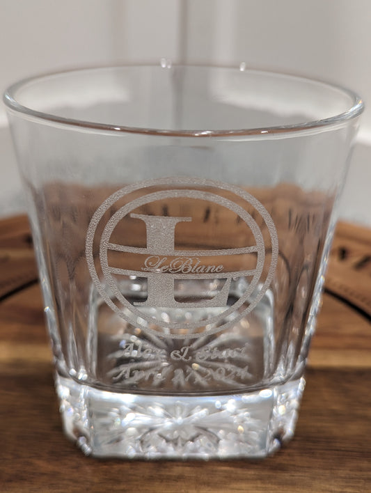 Engraved Whiskey Glass image 1
