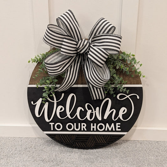 Welcome to Our Home Door Hanger image 0
