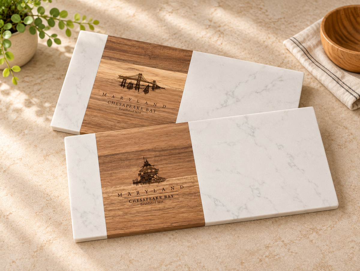 Maryland Heritage Marble & Wood Entertaining Board