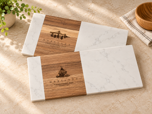 Maryland Heritage Marble & Wood Entertaining Board
