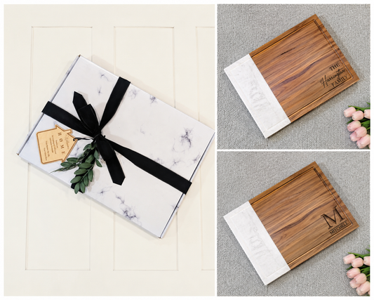 Luxury Marble Serving Board Gift Set