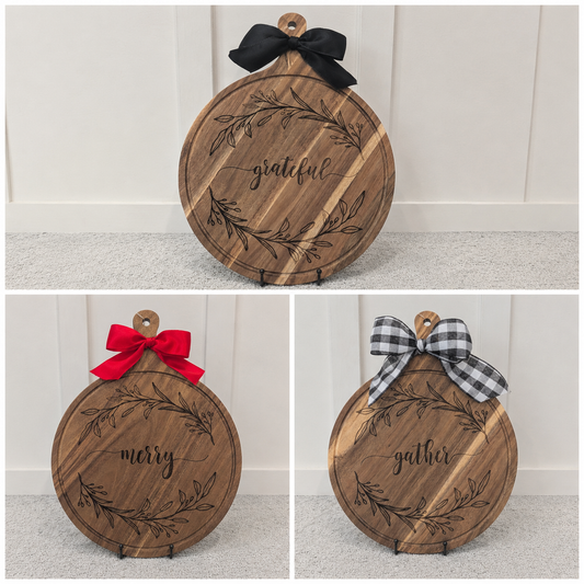 Round Wooden Serving Board