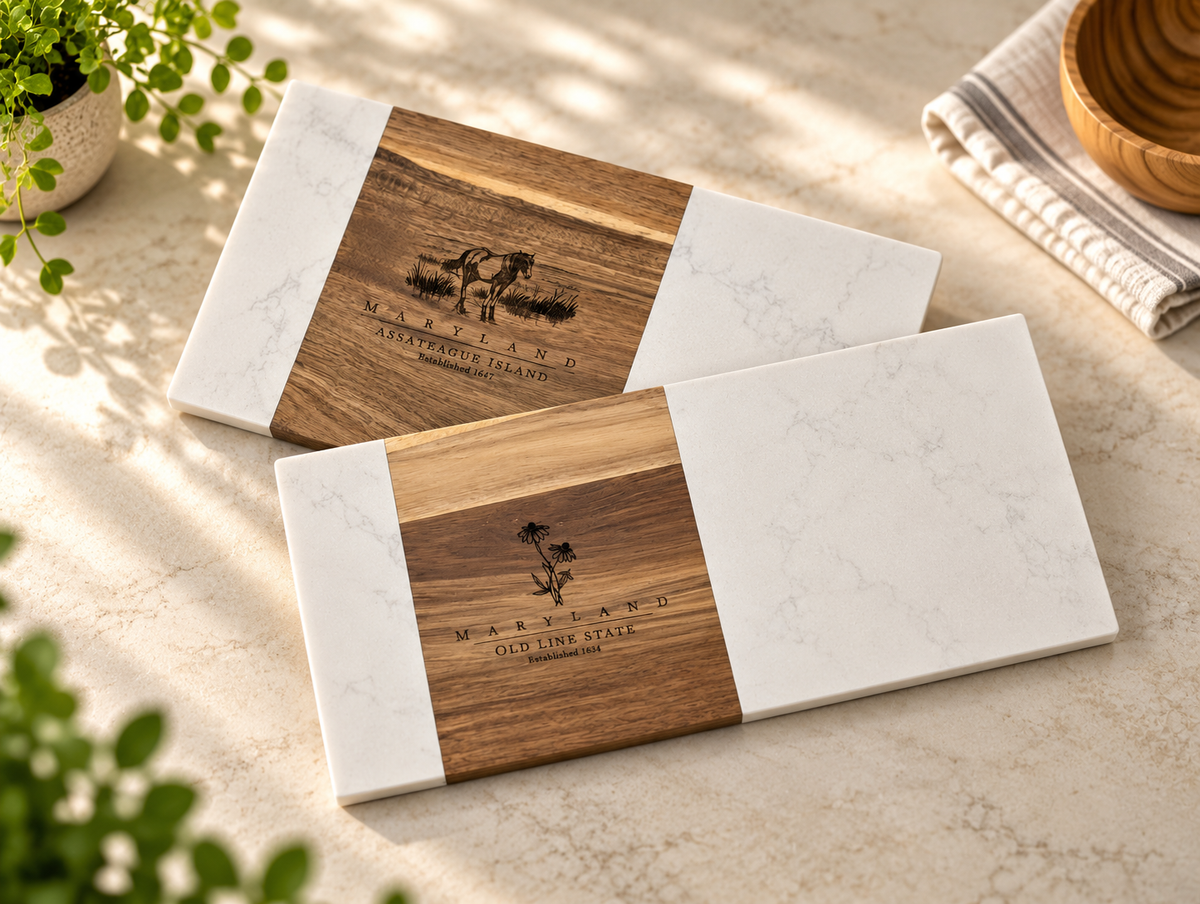 Maryland Heritage Marble & Wood Entertaining Board