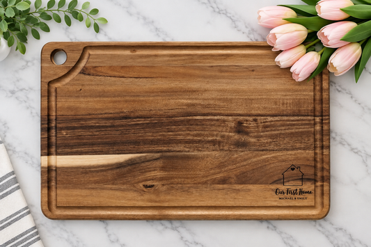 Personalized Acacia Wood Cutting & Serving Board