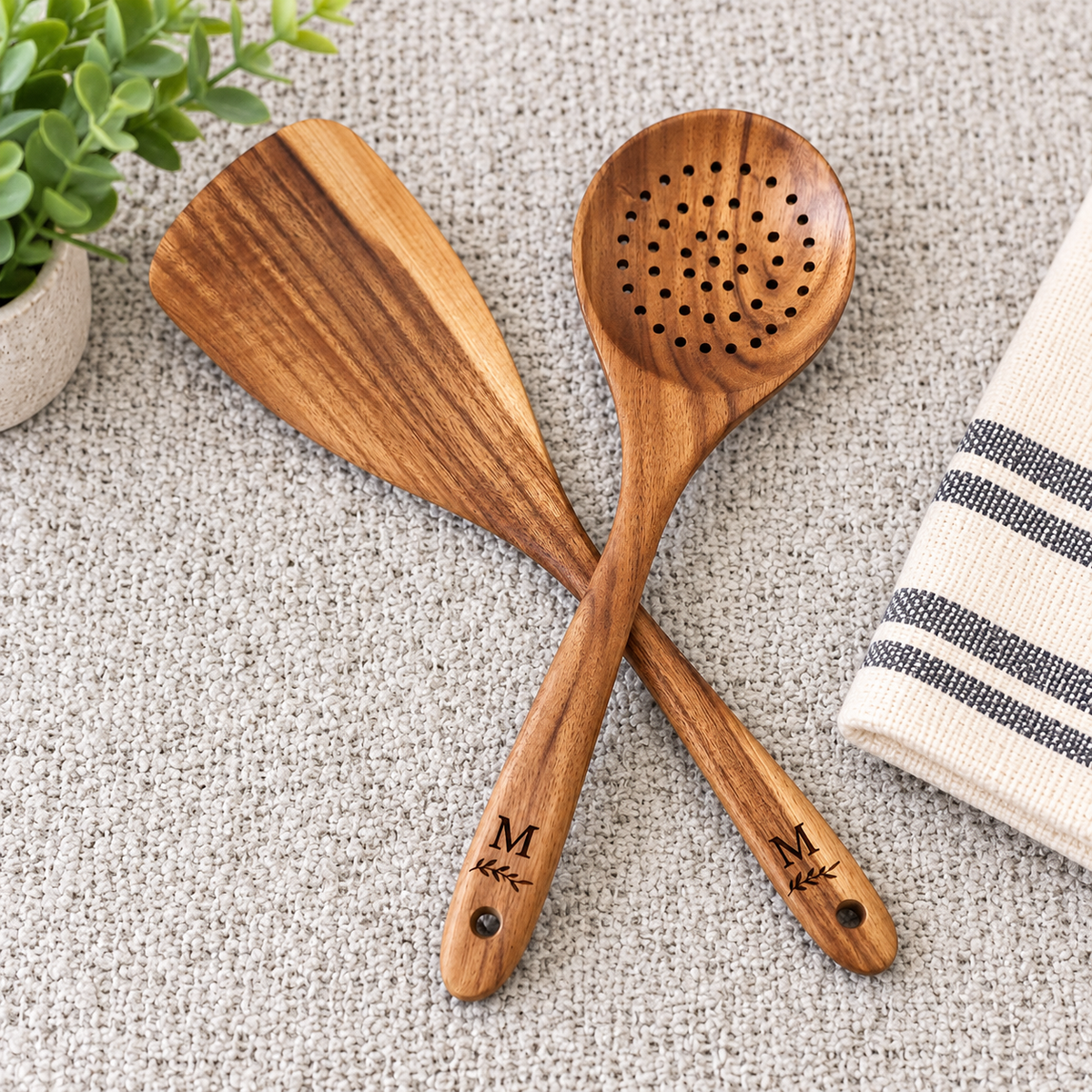 Engraved Wooden Utensils