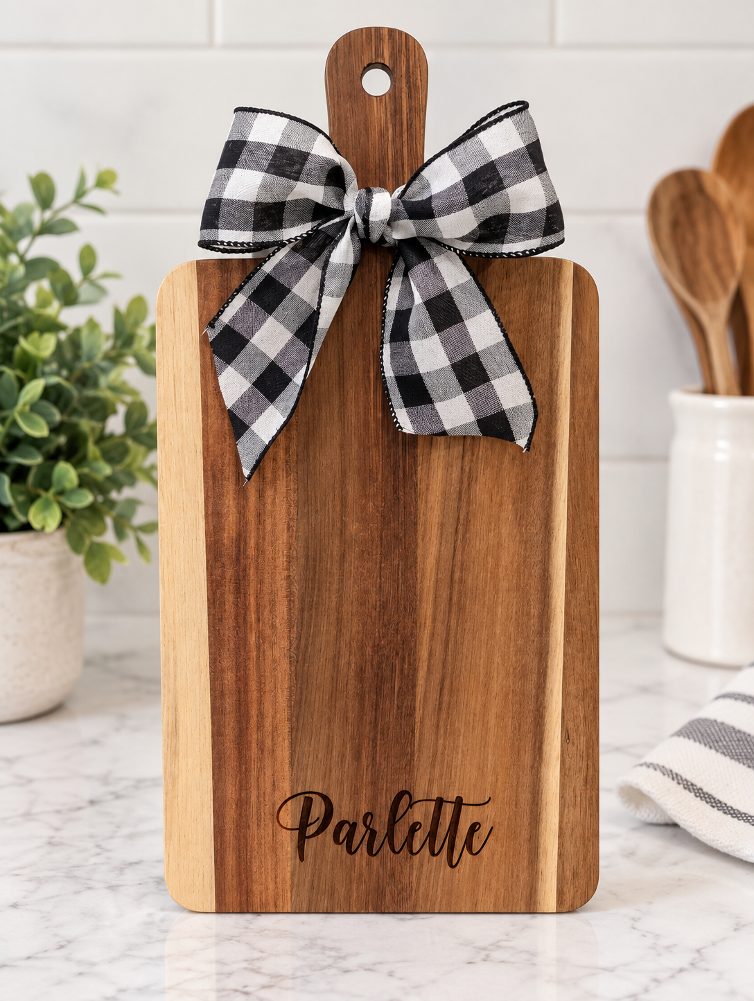 Large Wooden Handle Engraved Board