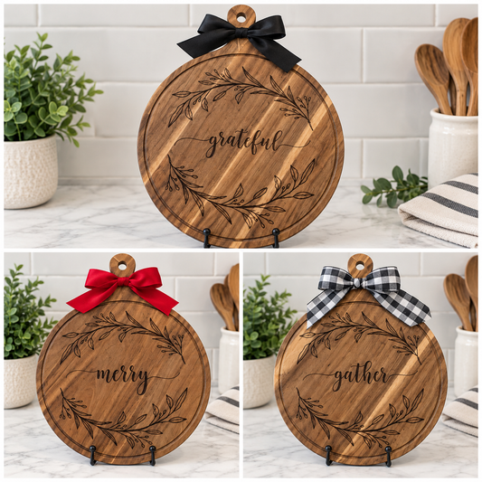 Round Wooden Serving Board
