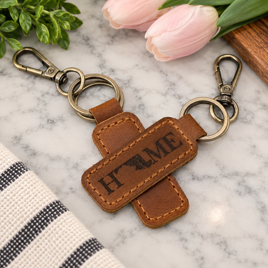 Personalized Leather Key Chain