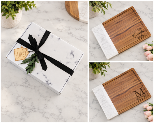 Luxury Marble Serving Board Gift Set