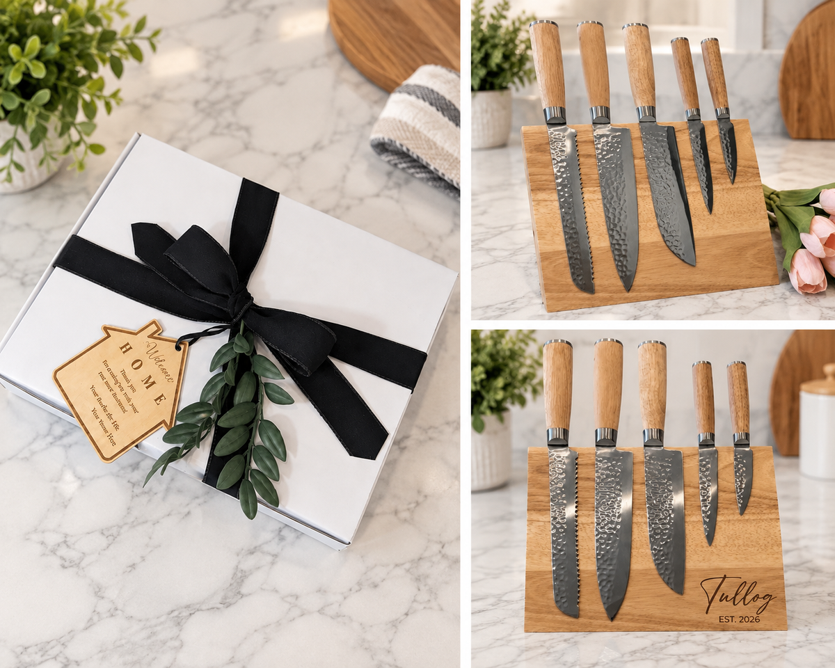 Kitchen Knives & Magnetic Block Gift Set