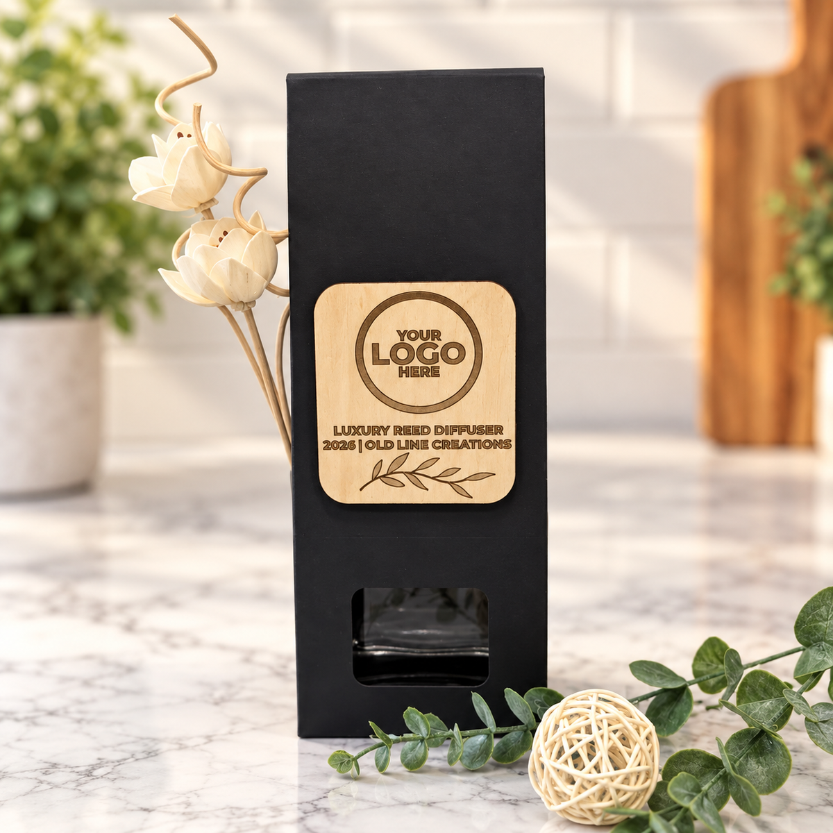 Modern Home Gift Basket with Luxury Reed Diffuser