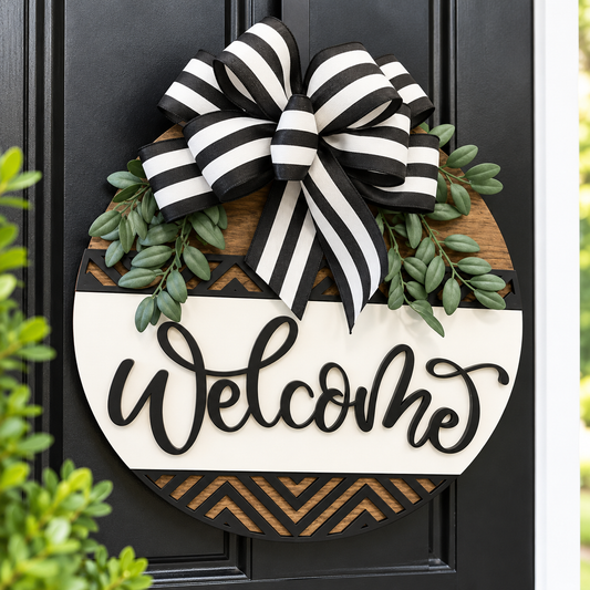 Geometric Welcome Door Hanger