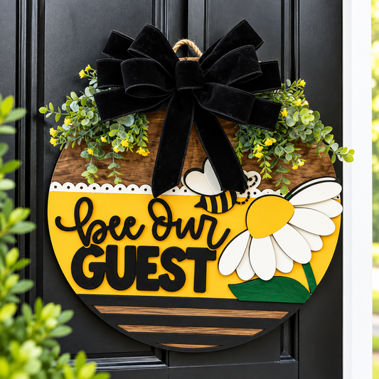 Bee Our Guest Door Hanger