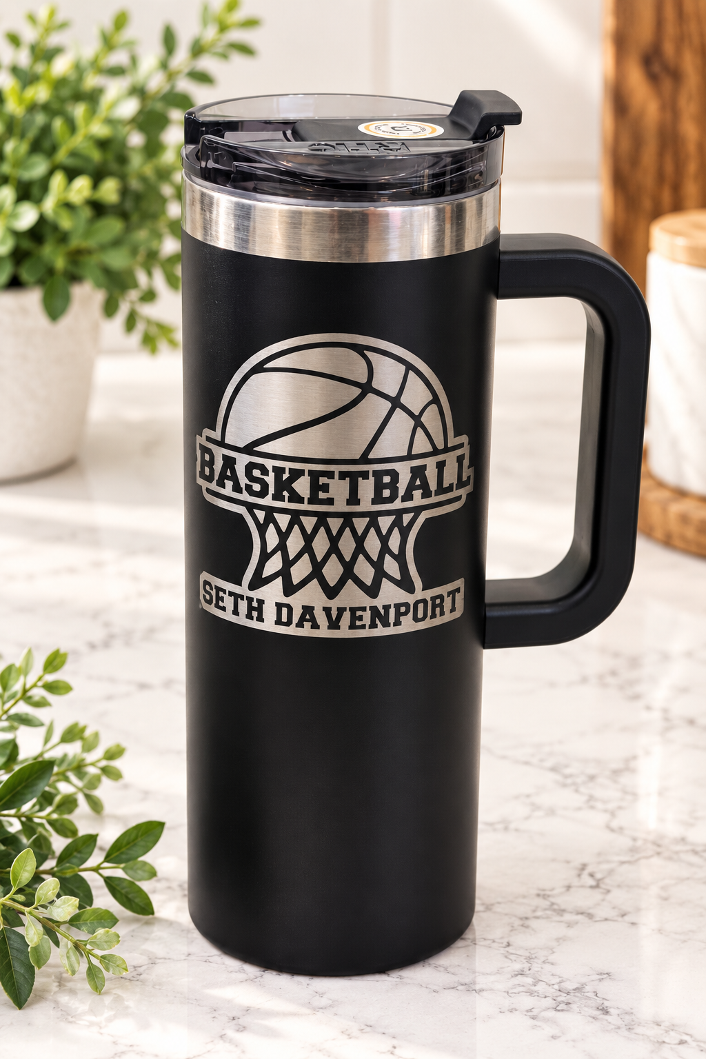 Basketball Engraved Tumbler-  Customer Provided Tumbler