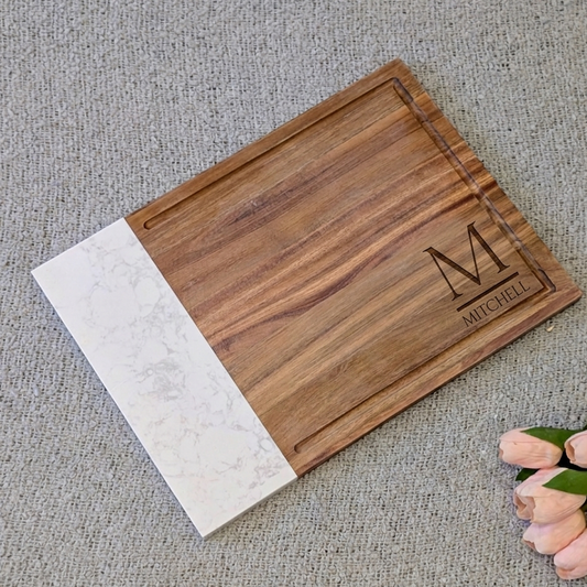 Marble & Acacia Wood Serving Board