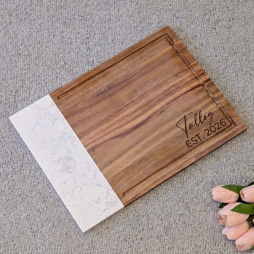Luxury Marble Serving Board Gift Set