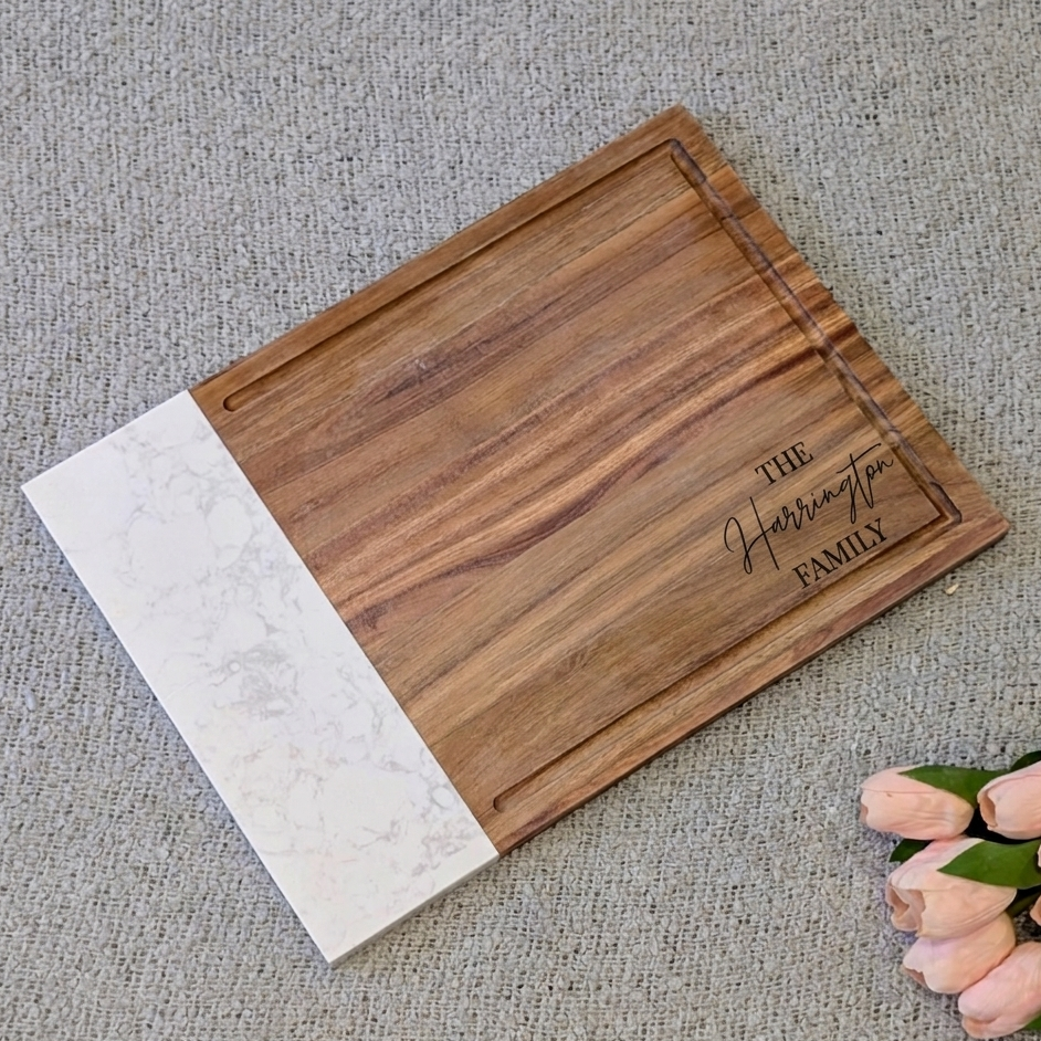 Marble & Acacia Wood Serving Board