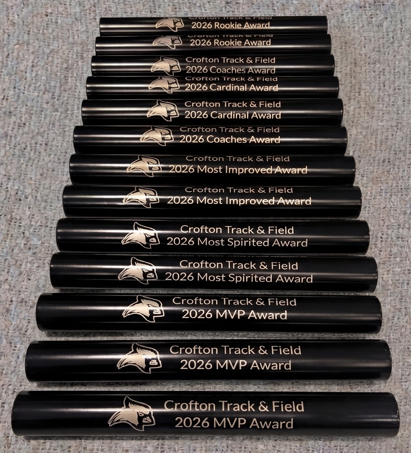 Engraved Track Batons-Customer Provided Batons