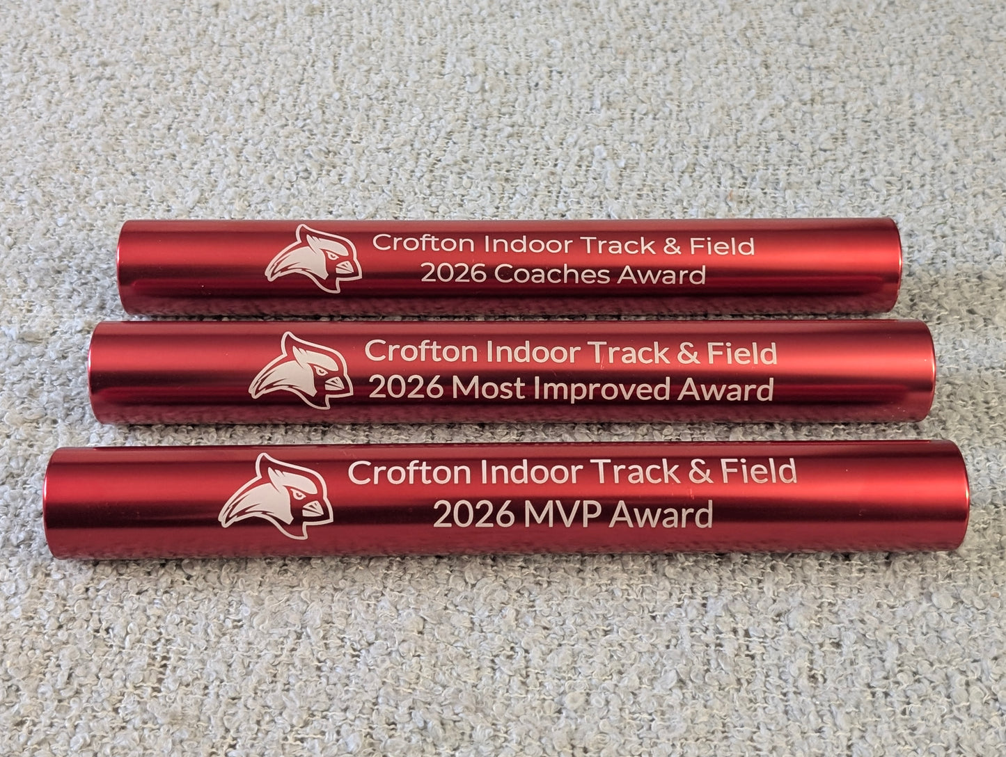 Engraved Track Batons-Customer Provided Batons