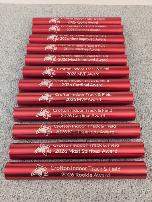 Engraved Track Batons-Customer Provided Batons