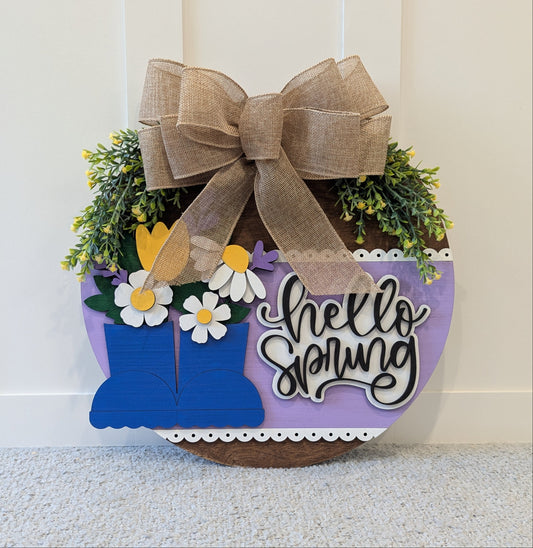 Hello Spring Door hanger