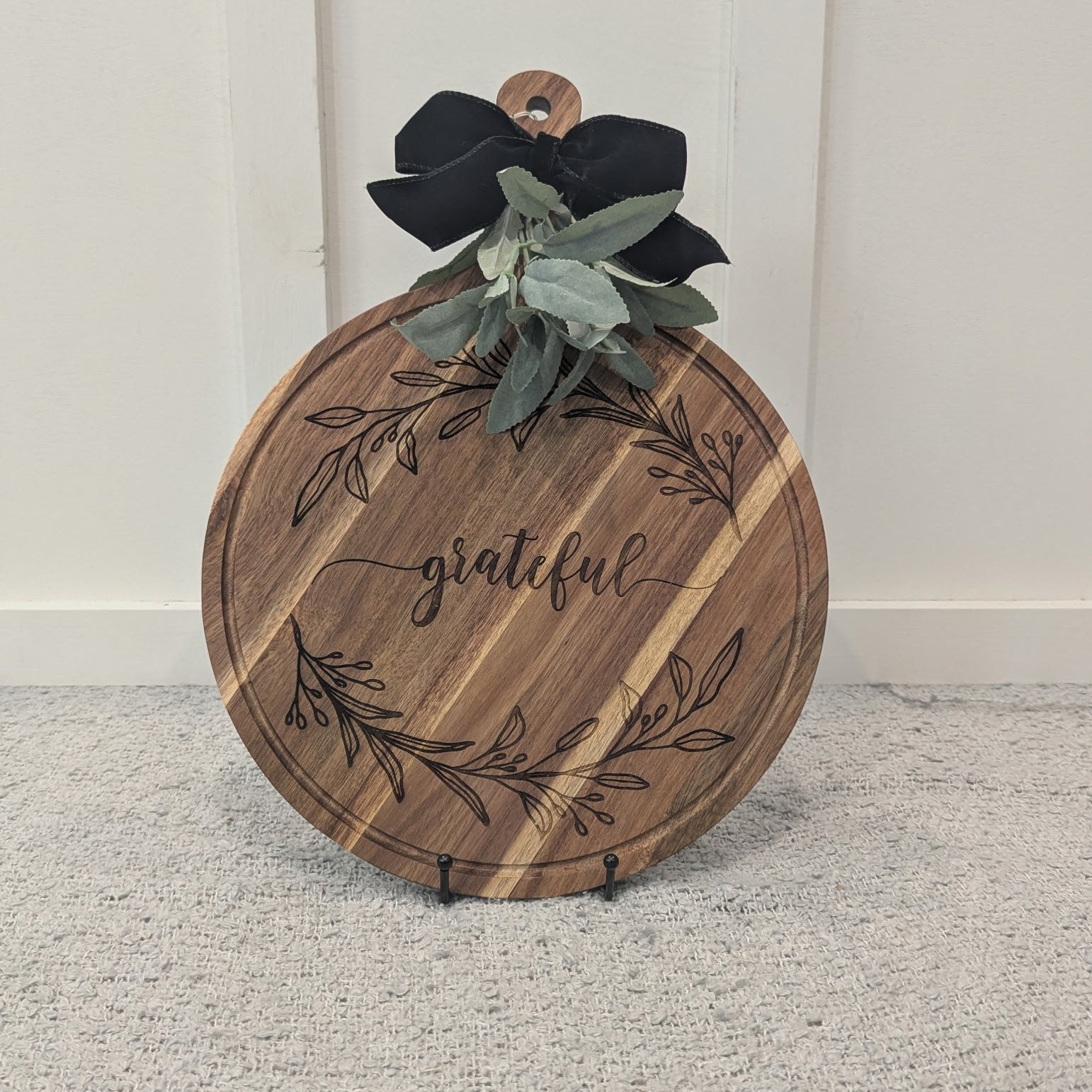 Round Wooden Serving Board image 1
