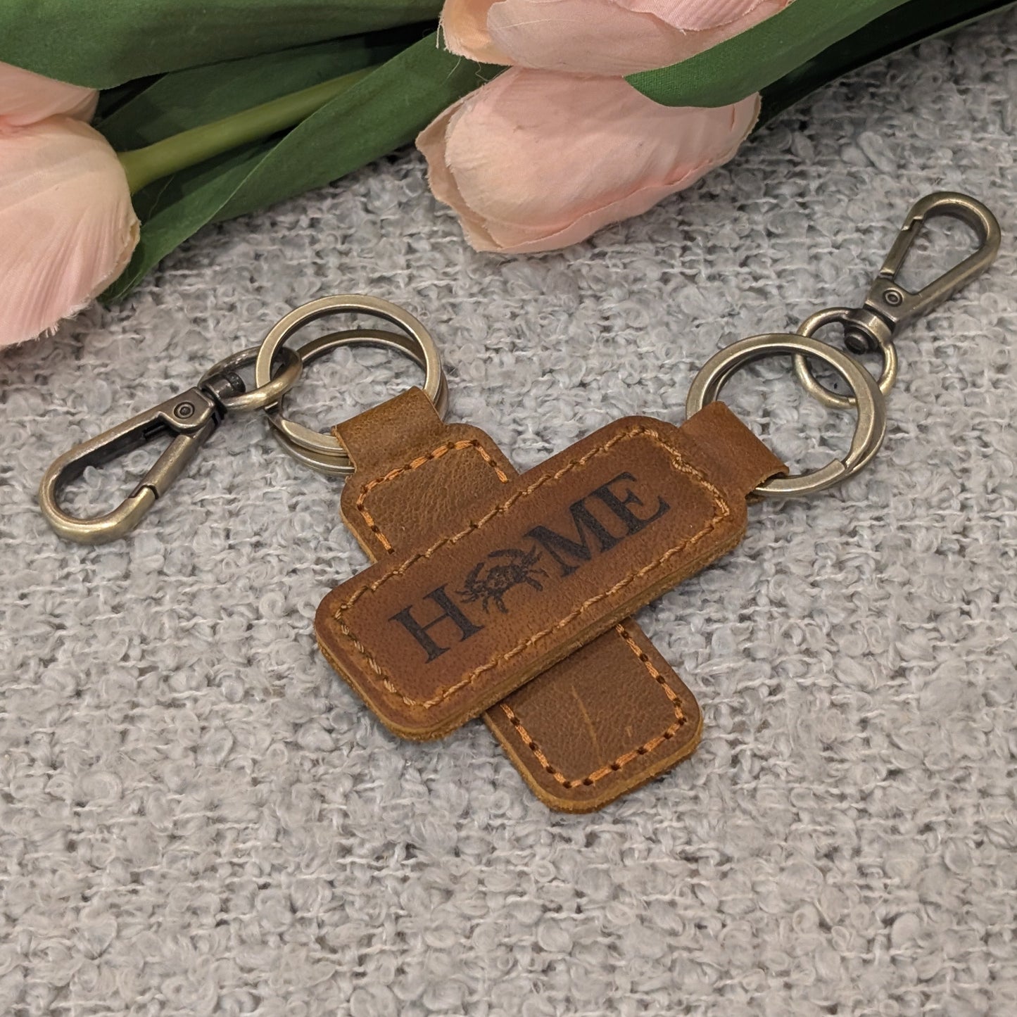 Personalized Leather Key Chain image 0
