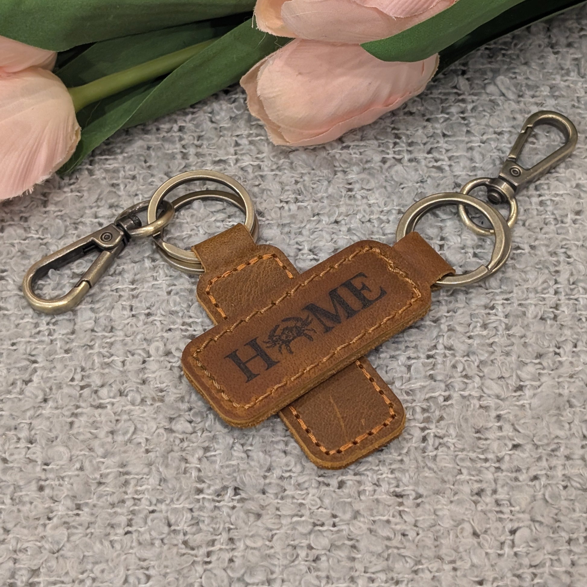 Personalized Leather Key Chain image 0