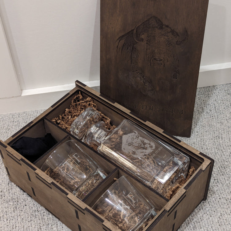 Decanter Box with Whiskey Stones, Decanter Set image 2